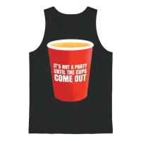Funny Beer Pong King Beer Pong Party Unisex Tank Top - Black – 1