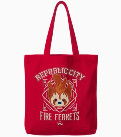 The Legend of Korra Republic City Fire Ferrets Tote Bags - Red
