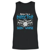 Film Director Relax I'm a Director Cinematographer Unisex Tank Top - Black – 2