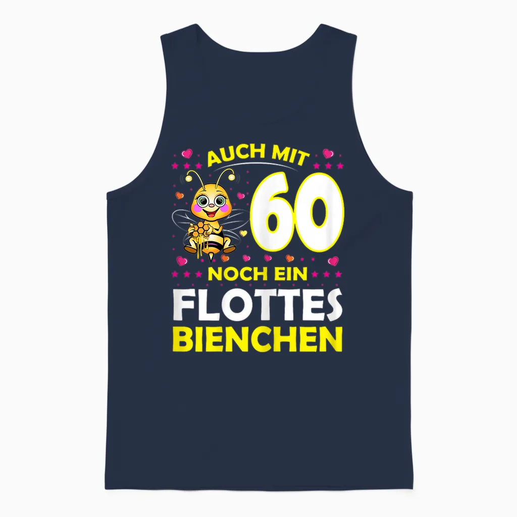 60 Years Fleet Bee 60th Birthday 60th Anniversary T-Shirt, Black Unisex Tank Top in Navy