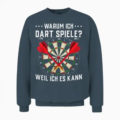 Dartspieler Tshirt Dart Kneipe Dartboard Dartsport Herren Unisex Sweatshirt - Dark Heather