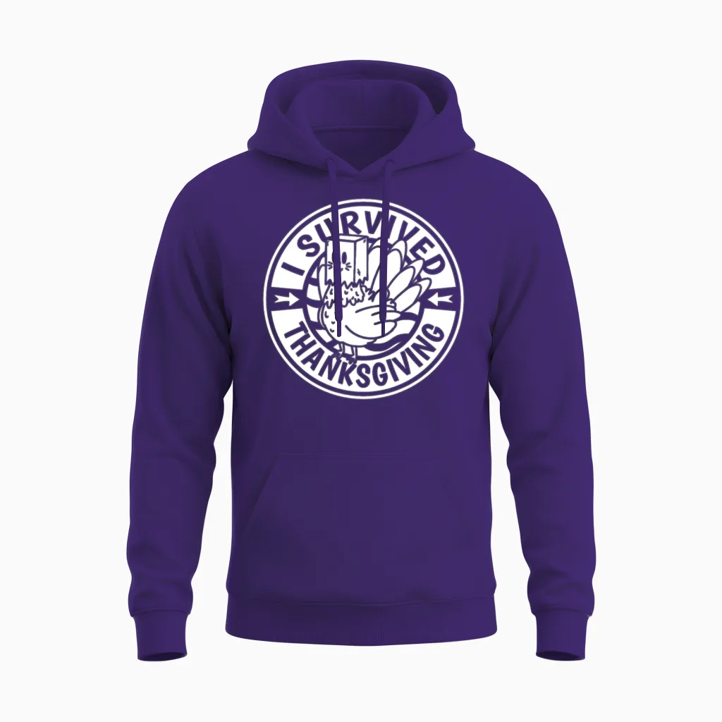 Thanksgiving Funny Unisex Hoodie in Purple