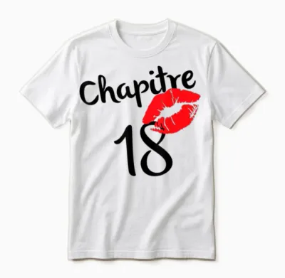 Chapter 18 Years Happy Birthday Born in 2004 Red Lips T-Shirt, White Unisex T-Shirt - White