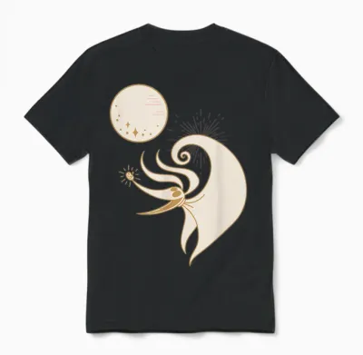 Disney the Nightmare Before Christmas Zero and the Full Moon T-Shirt, Black, S Unisex T-Shirt - Black