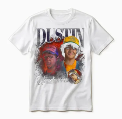 Stranger Things Dustin Homage Unisex T-Shirt - White