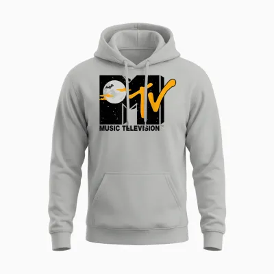 Mademark X Mtv - the Official Mtv Logo Original for Halloween Unisex Hoodie - Ash