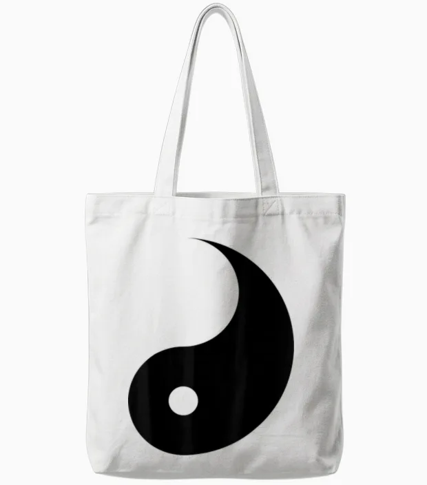 Yin – Yin Yang Paar-Kostüm, Brüder Und Schwestern, 1 Paar Tote Bags in White