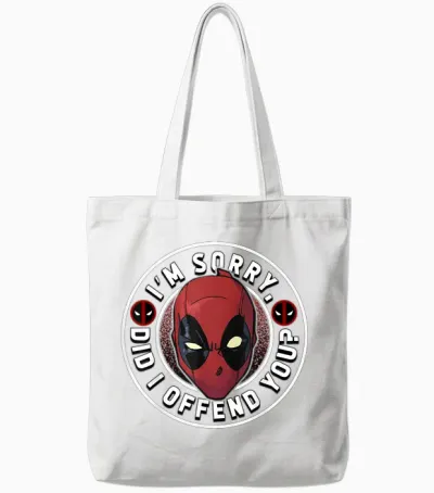 Marvel Deadpool I'm Sorry Did I Offend You Tote Bags - White