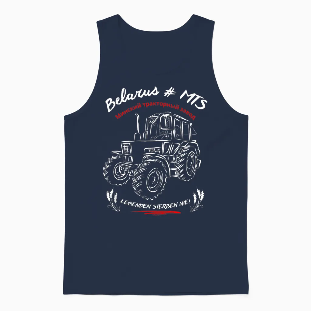 Belarus Mts//legenden Sterben Nie. Ostalgie/landmaschinen Unisex Tank Top in Navy