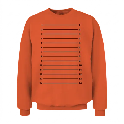 Length Check T-Shirt Plain Unisex Sweatshirt - Orange
