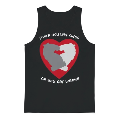 Funny Chess Unisex Tank Top - Black