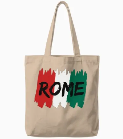 Rome Italy Tote Bags - Natural