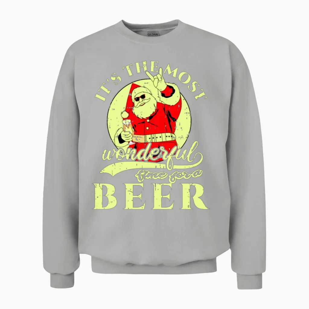 The Most Wonderful Time for a Beer Unisex Sweatshirt in Ash