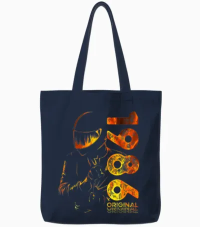 40e Anniversaire Homme Moto Motard Biker 1986 Tote Bags - Navy