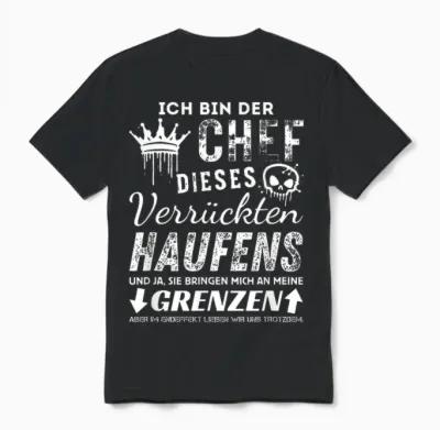 Stolzer Chef Dieses Verrückten Bunen Funny Chef Sayings T-Shirt, Black Unisex T-Shirt - Black