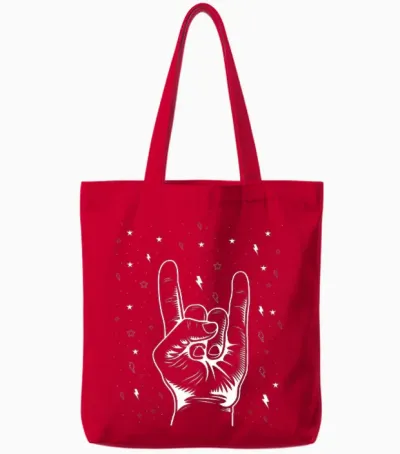 Heavy Metal Geschenke Männer Damen Hard Rock Festival Teufel Tote Bags - Red