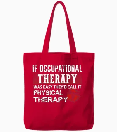 Occupational Therapy - Occupational Therapy - O Tote Bags - Red