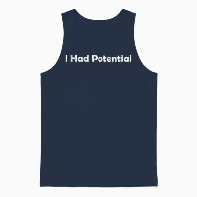 I Had Potential Unisex Tank Top - Navy