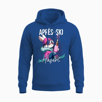 Apres Ski Haserl T-Shirt, Black Unisex Hoodie - Royal