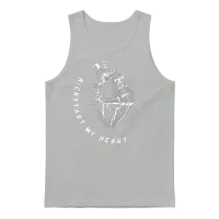 Valentine's Day Heart Kickstart My Heart Unisex Tank Top - Ash – 1