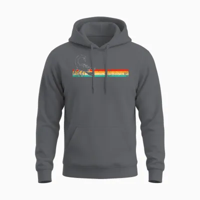 Scorpion Retro Unisex Hoodie - Charcoal
