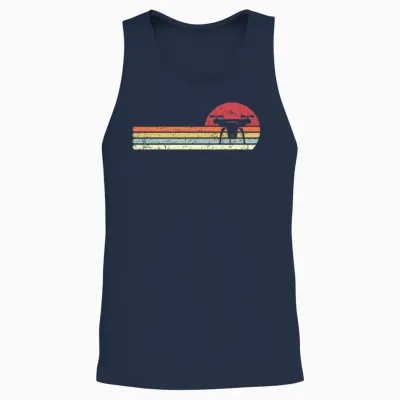Retro Drone Unisex Tank Top - Navy