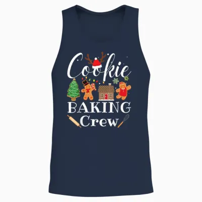 Christmas Cookie Baking Crew Family Baking Team Funny Cookie Unisex Tank Top - Navy