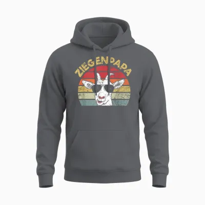 Ziegenpapa Landwirt Bauer Ziege Bauernhof Spruch Unisex Hoodie - Charcoal