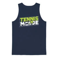 Tennis Mode on Professional Lover Player Trainer Unisex Tank Top - Navy – 1