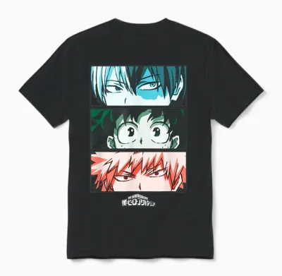 My Hero Academia Todoroki Deku Anime Unisex T-Shirt - Black