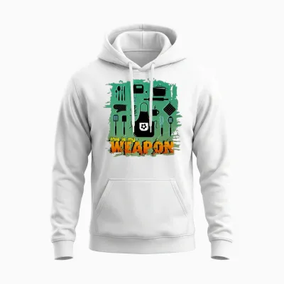 Chef Cooking Cook Recipe Meal Delicious Restaurant Unisex Hoodie - White