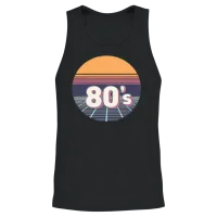 Retro 80s Unisex Tank Top - Black – 2