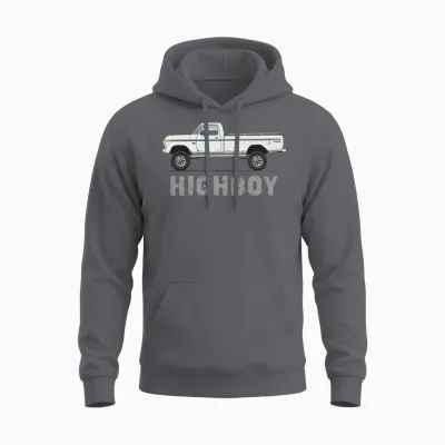 Highboy Pure White Unisex Hoodie - Charcoal