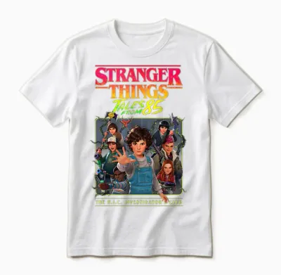 Stranger Things Tales from '85 H.i.c. Investigator's Team Up Unisex T-Shirt - White