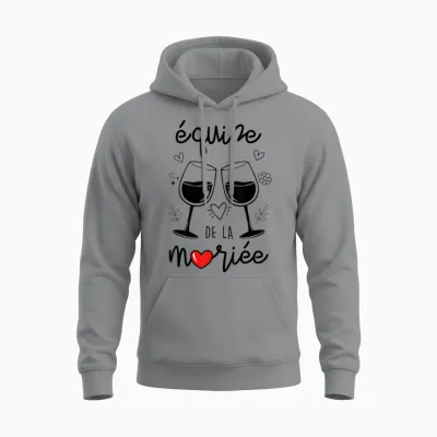 Drôle Femme Team De La Mariée Evjf Future Mariée Unisex Hoodie - Sport Grey