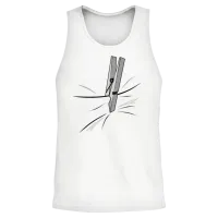 Clothespin, Stuck Gift Idea Unisex Tank Top - White – 2