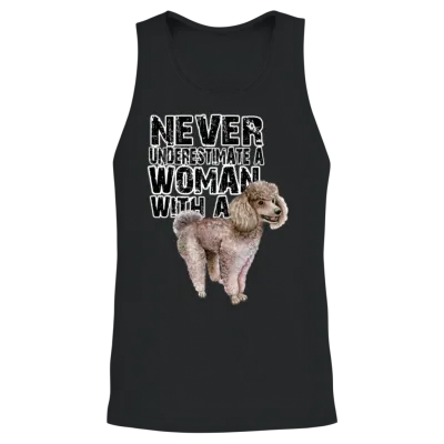 Poodle Never Underestimate Unisex Tank Top - Black