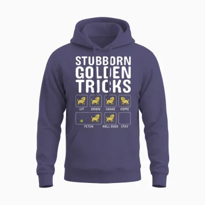 Stubborn Golden Retriever Tricks Unisex Hoodie - Heather Sport Dark Navy