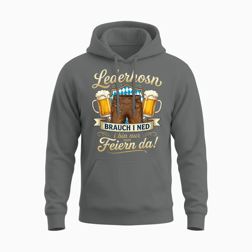 Trachtenshirt Herren Tracht Shirt Passend Für Oktoberfest Unisex Hoodie in Graphite Heather
