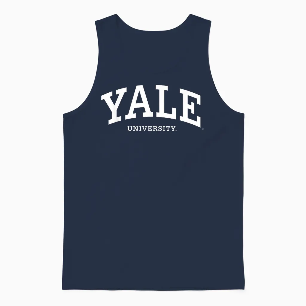 Weißes Logo Der Universität Yale Unisex Tank Top in Navy