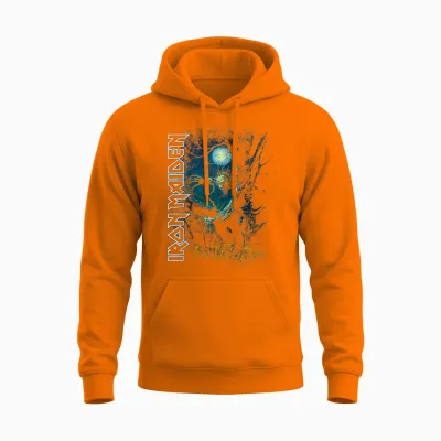 Iron Maiden - Fear of the Dark Unisex Hoodie - Safety Orange