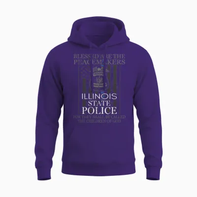 Illinois State Police Support Illinois State Trooper Unisex Hoodie - Purple
