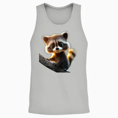 Raccoon Raccoon T-Shirt with German Text "ich Liebe Kleine Süßße Raccoon, Black Unisex Tank Top - Ash