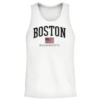 Boston Unisex Tank Top - White – 2