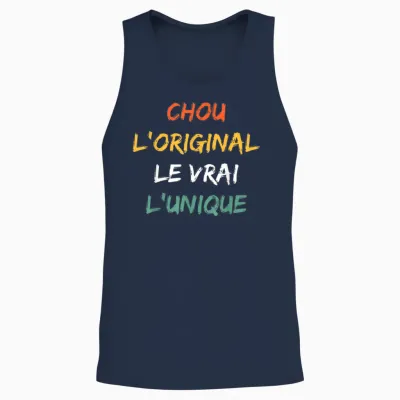 L'original L'unique Chou Garçon Prénom Chou Unisex Tank Top - Navy