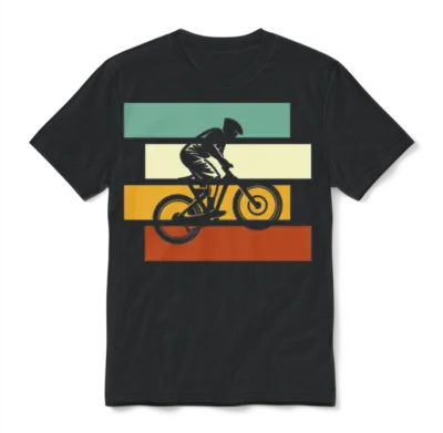 Mountainbike Retro Unisex T-Shirt - Black