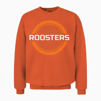 Mens Roosters Third Wheel Tire Service Funny Cock Unisex Sweatshirt - Orange