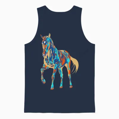 Horse Unisex Tank Top - Navy