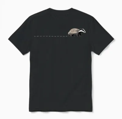 Dachsspuren Dachse Spuren Tierliebhaber Waldtier Dachs Unisex T-Shirt - Black