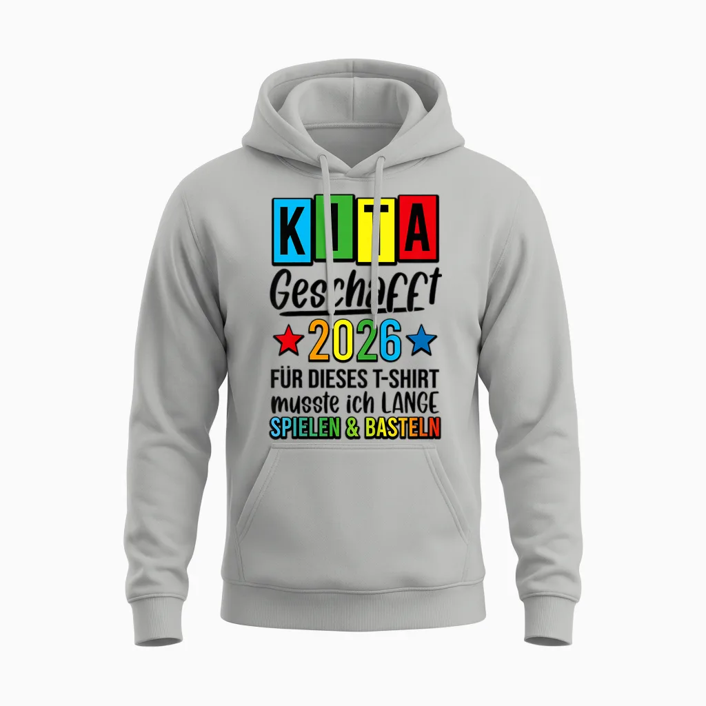Kinder Kita Abgänger Geschafft Spielen Basteln Ade 2026 Unisex Hoodie in Ash